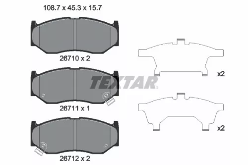 Textar Front Brake Pads Set For Suzuki Swift