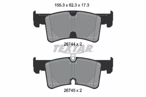 Textar Rear Brake Pads Set For Vw California Multivan