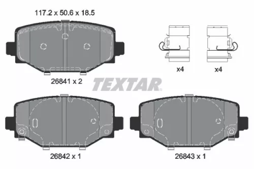 Textar Rear Brake Pads Set For Jeep Grand Cherokee Grand Cherokee L