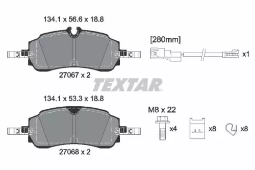 Textar Rear Brake Pads Set For Ford Tourneo Custom Transit Custom