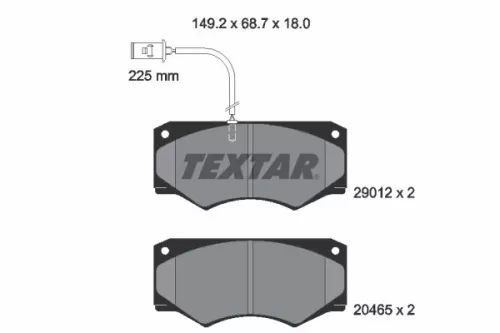 TEXTAR TEXTAR 2901201 Textar Front Brake Pads Set For Iveco Daily 