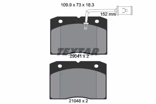 TEXTAR TEXTAR 2904101 Textar Front Brake Pads Set For Alfa Romeo Iveco Ar 8 Daily 