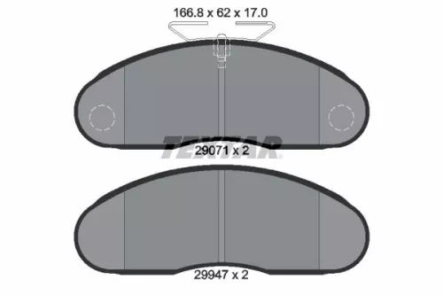 TEXTAR TEXTAR 2907102 Textar Front Brake Pads Set For Renault Trucks B Messenger 