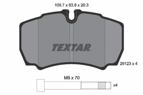 TEXTAR TEXTAR 2912303 Textar Rear Brake Pads Set For Iveco Daily 