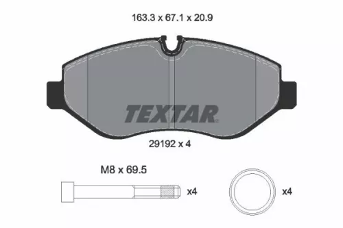 Textar Front Brake Pads Set For Mercedes Viano Vito Vito / Mixto