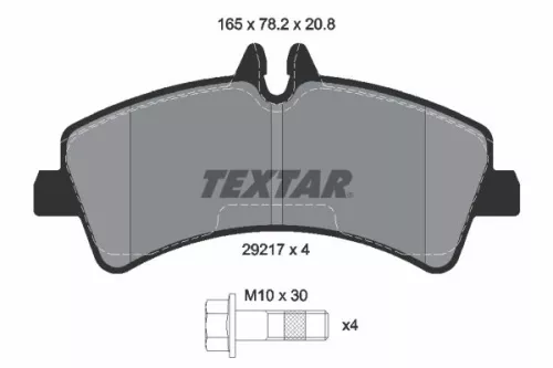 Textar Rear Brake Pads Set For Mercedes Vw Crafter 30-50 Sprinter 4 6-t Sprinter