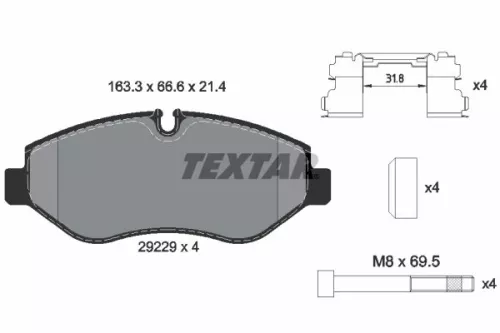 Textar Front Brake Pads Set For Iveco Daily