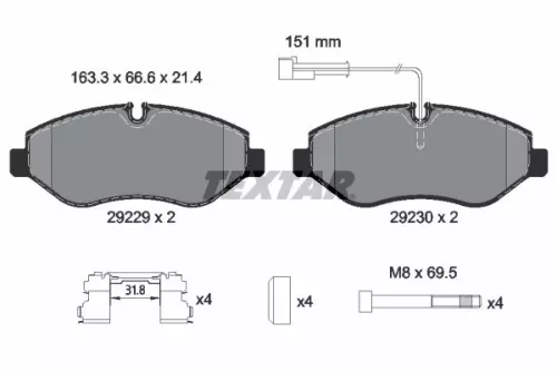 Textar Front Brake Pads Set For Nissan Renault Trucks Cabstar Maxity Nt400 Cabst