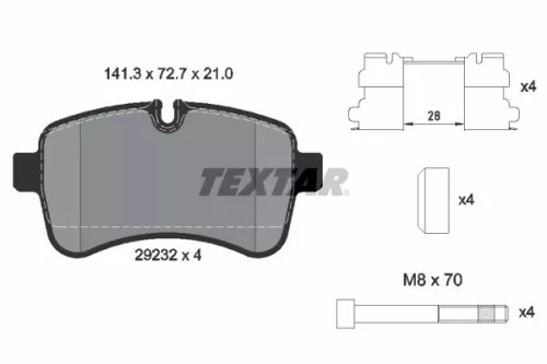 Textar Rear Brake Pads Set For Iveco Daily