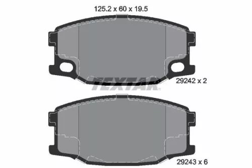 Textar Front Or Rear Brake Pads Set For Fuso (Mitsubishi) Mitsubishi Canter (Fe3