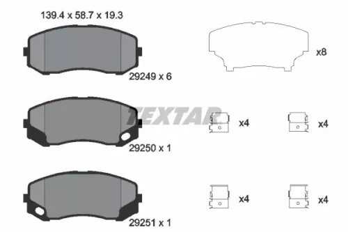 Textar Front Or Rear Brake Pads Set For Fuso (Mitsubishi) Mitsubishi Canter (Fb7