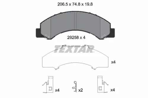 Textar Front Brake Pads Set For Isuzu Elf N