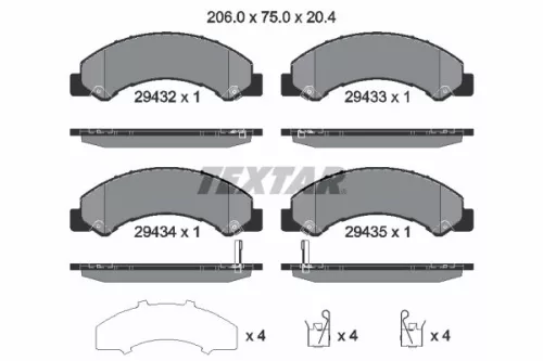 Textar Front Or Rear Brake Pads Set For Isuzu Elf Forward F Grafter N