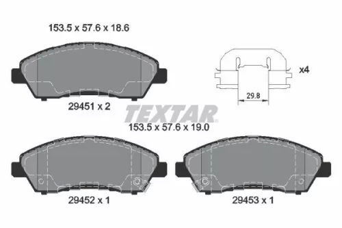 Textar Front Or Rear Brake Pads Set For Fuso (Mitsubishi) Canter