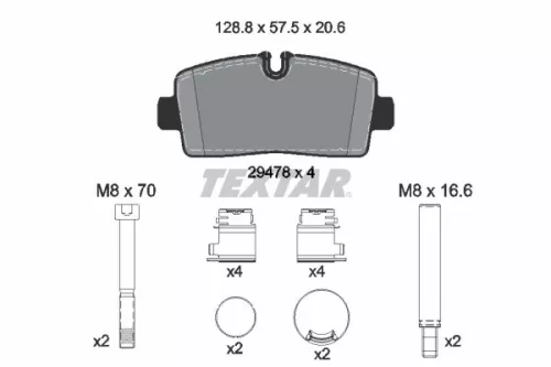 Textar Rear Brake Pads Set For Iveco Daily
