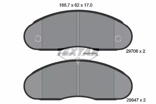 Textar Front Brake Pads Set For Nissan Trade
