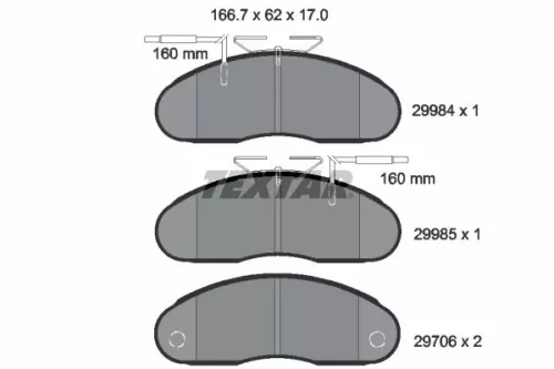 Textar Front Brake Pads Set For Nissan Cabstar E Eco-t L-serie Trade