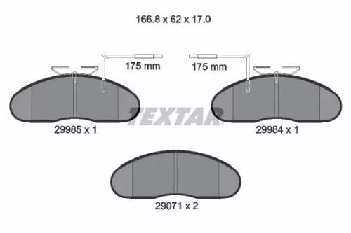 Textar Front Brake Pads Set For Renault Trucks B Messenger