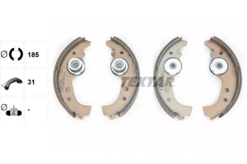 Textar Front Rear Brake Shoe Set For Abarth Autobianchi Fiat Fso Innocenti Lanci