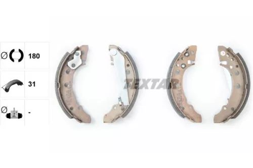 Textar Rear Brake Shoe Set For Audi Seat Vw Vw (Svw) 100 50 80 90 A2 Arosa Citi 