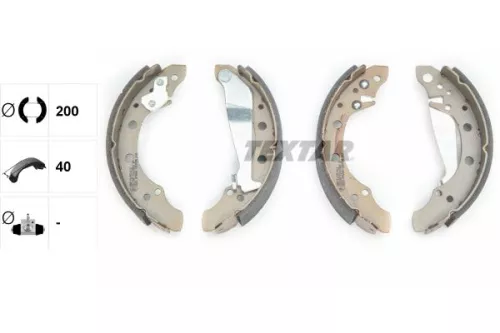TEXTAR TEXTAR 91018300 Textar Rear Brake Shoe Set For Audi Chery Vw Vw (Svw) 100 50 80 90 Coupe Fengyun 