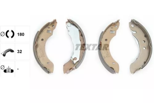TEXTAR TEXTAR 91020700 Textar Rear Brake Shoe Set For Ford Escort Orion 