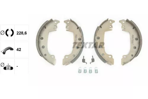 TEXTAR TEXTAR 91024100 Textar Rear Brake Shoe Set For Alfa Romeo Aro Dacia Renault 10 240-244 33 Espace 