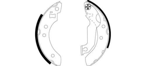 Textar Rear Brake Shoe Set For Ford Reliant Escort Orion Scimitar