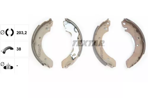 TEXTAR TEXTAR 91027200 Textar Rear Brake Shoe Set For Ford Reliant Escort Orion Scimitar 