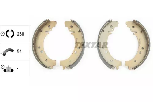 TEXTAR TEXTAR 91029100 Textar Rear Brake Shoe Set For Chevrolet Lada 1200-1500 1200-1600 Nadeschda Niva 
