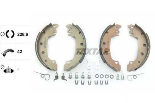 TEXTAR TEXTAR 91029200 Textar Rear Brake Shoe Set For Citroën Dacia Peugeot 204 305 C15 Solenza Superno 