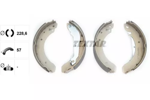TEXTAR TEXTAR 91029600 Textar Rear Brake Shoe Set For Ford Tvr S Sierra 