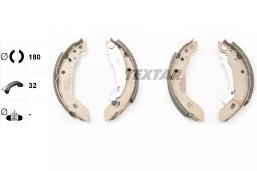 TEXTAR TEXTAR 91031200 Textar Rear Brake Shoe Set For Citroën Dallas Peugeot 205 306 309 Ax Fun Xsara Z 