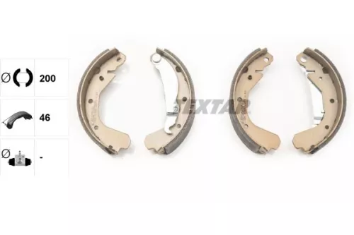 TEXTAR TEXTAR 91033100 Textar Rear Brake Shoe Set For Bedford Opel Vauxhall Ascona Astra Astra Van Astr 