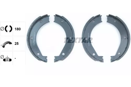 TEXTAR TEXTAR 91033400 Brake Shoe Set, parking brake 