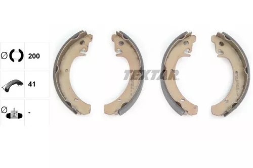 TEXTAR TEXTAR 91037201 Textar Rear Brake Shoe Set For Lada Moskvich 110 111 112 2141 Aleko Granta Kalin 