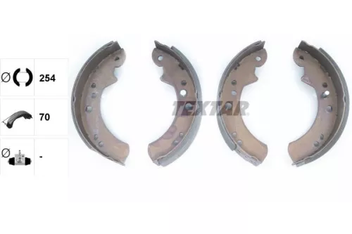 TEXTAR TEXTAR 91037700 Textar Rear Brake Shoe Set For Ford P 100 Transit 