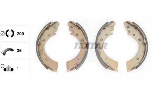 TEXTAR TEXTAR 91039601 Textar Rear Brake Shoe Set For Honda Accord Civic Crx Domani Hr-v Life Logo Orth 