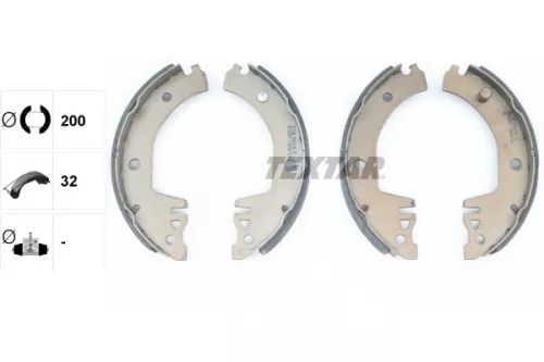 TEXTAR TEXTAR 91041700 Textar Rear Brake Shoe Set For Skoda Favorit 