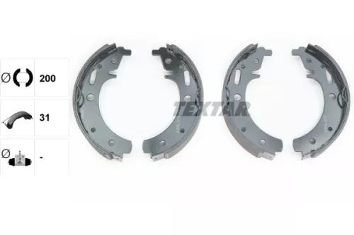 TEXTAR TEXTAR 91042900 Textar Front Brake Shoe Set For Trabant P 601 
