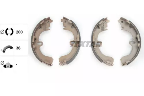 TEXTAR TEXTAR 91043100 Textar Rear Brake Shoe Set For Holden Toyota Caldina Carina Corolla Corolla Levi 