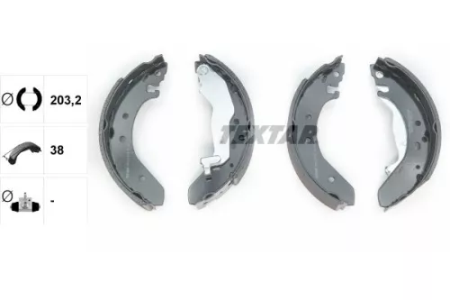 TEXTAR TEXTAR 91043900 Textar Rear Brake Shoe Set For Honda Mg Rover 200 25 25 Commerce 400 45 Cdv Civi 