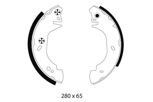Textar Rear Brake Shoe Set For Ford Ford Australia Transit