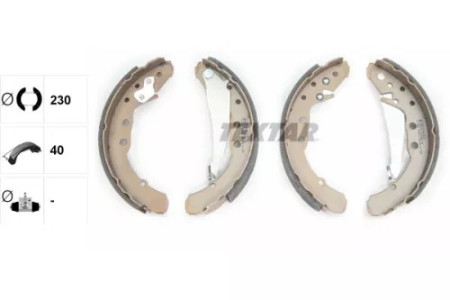 TEXTAR TEXTAR 91044400 Textar Rear Brake Shoe Set For Audi Seat Vw 100 80 Caddy Golf Inca Jetta Passat 