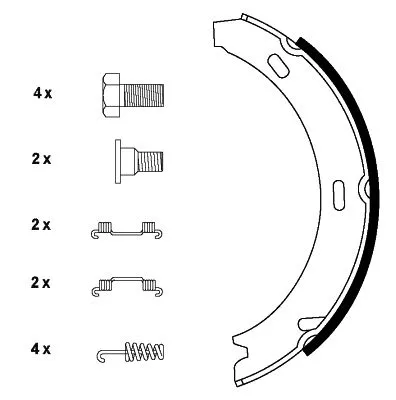 Brake Shoe Set, parking brake