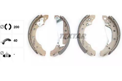 TEXTAR TEXTAR 91044700 Textar Rear Brake Shoe Set For Audi Chery Seat Skoda Skoda (Svw) Vw Vw (Faw) Vw  