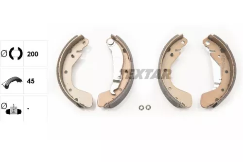TEXTAR TEXTAR 91044900 Textar Rear Brake Shoe Set For Chevrolet Daewoo Fso Holden Opel Vauxhall Zaz Ara 