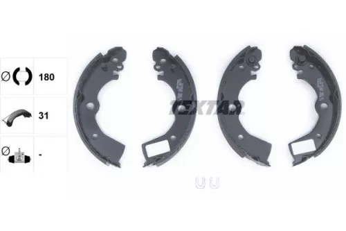 TEXTAR TEXTAR 91045300 Textar Rear Brake Shoe Set For Nissan 100nx Almera Altima Presea Sentra Sunny Ts 