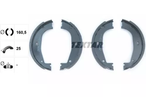 TEXTAR TEXTAR 91045500 Brake Shoe Set, parking brake 