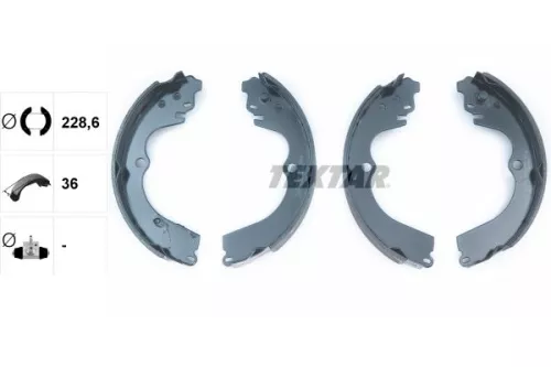 TEXTAR TEXTAR 91045901 Textar Rear Brake Shoe Set For Chevrolet Subaru Forester Impreza Legacy 